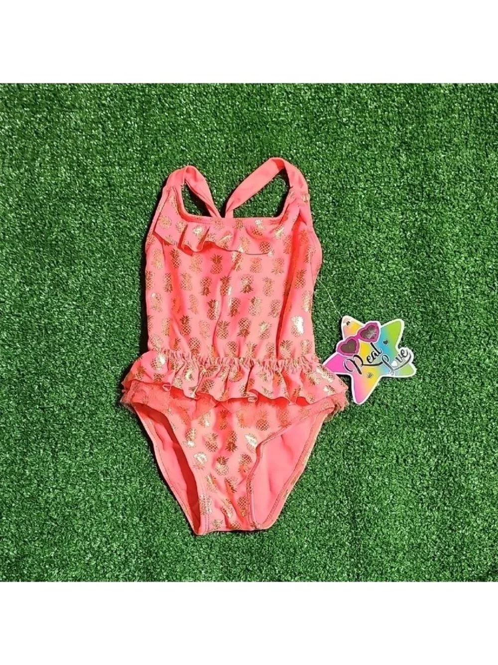 Coral Pineapple Print 2T Swimwear